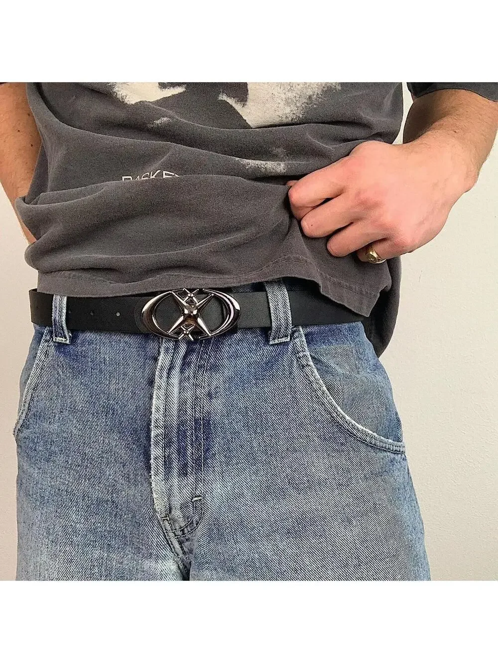 Vintage Y2K Punk Star Moon Belt